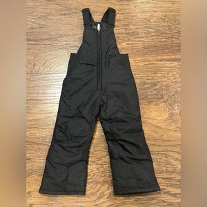 Children's Black Insulated Overalls